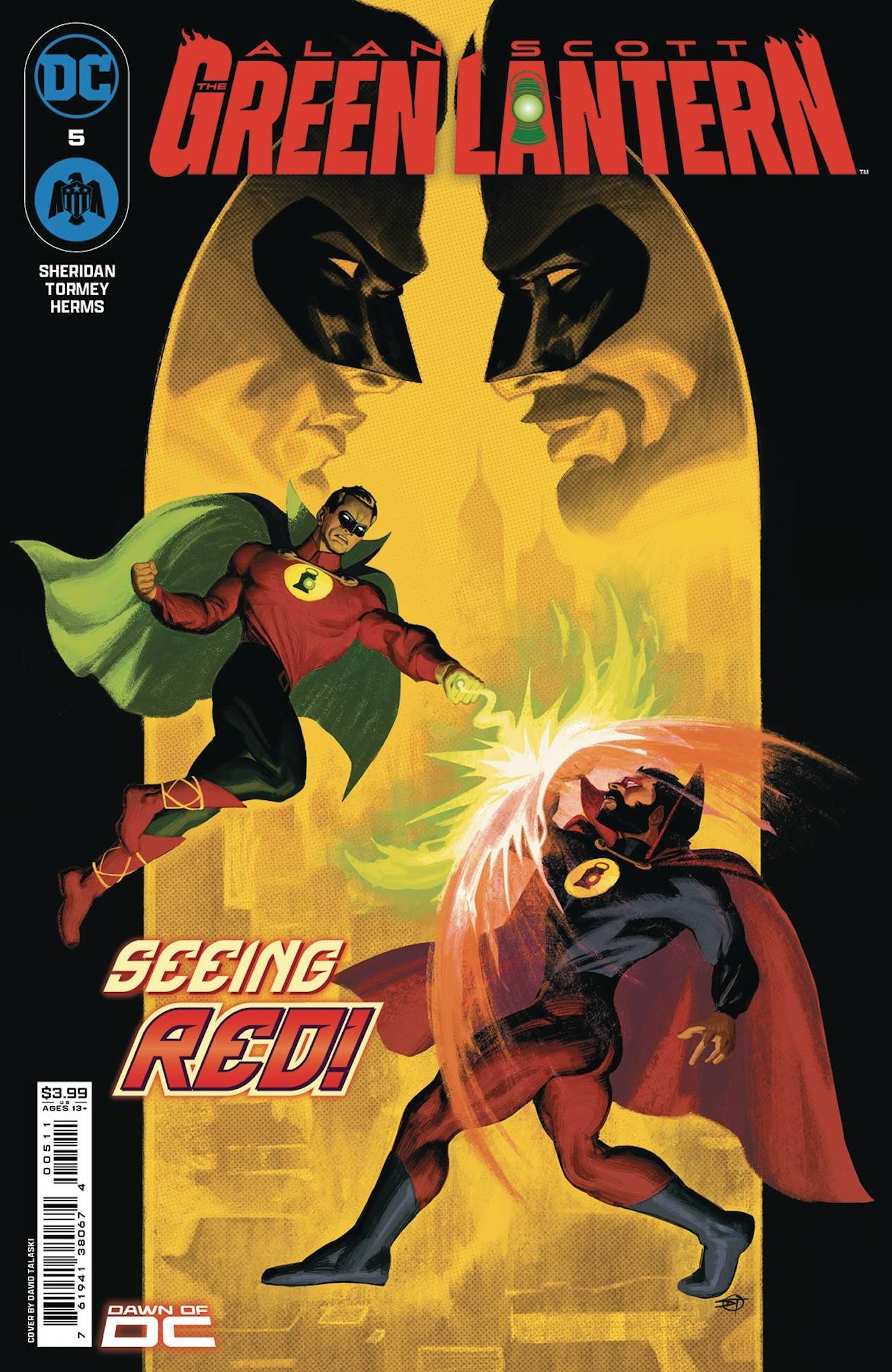 Alan Scott Capa principal do Lanterna Verde 5: Luta entre Lanterna Verde e Lanterna Vermelho.