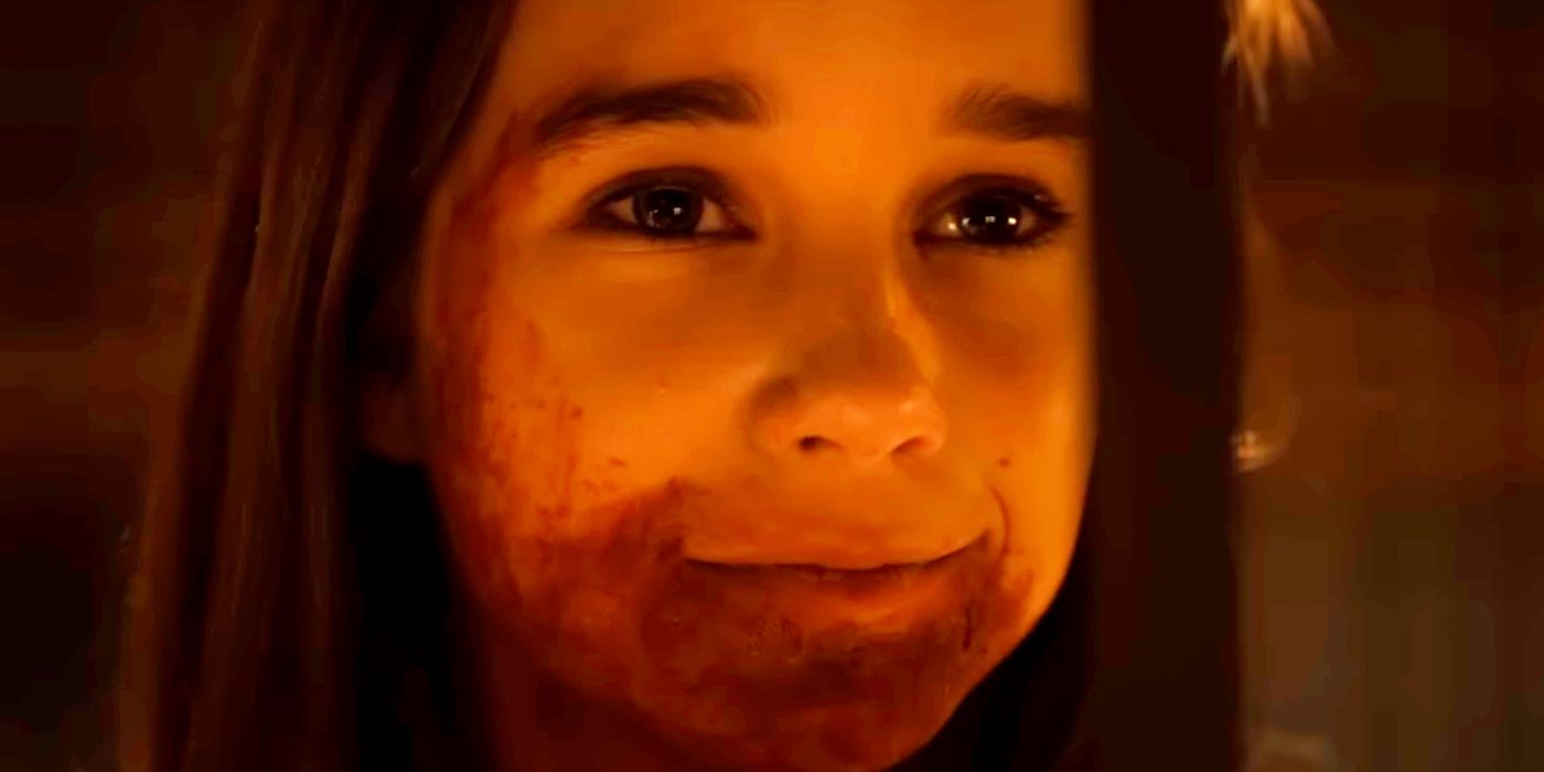 Alisha Weir as a Bloody Abigail in Abigail