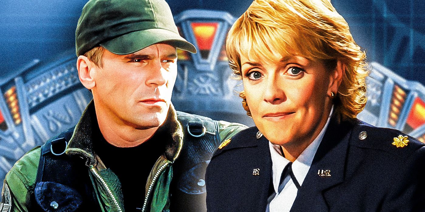 (Amanda-Tapping-as-Major-Samantha-Carter)--and-(Richard-Dean-Anderson-as-Colonel-Jack-O'Neill-)-from-Stargate-SG-1+