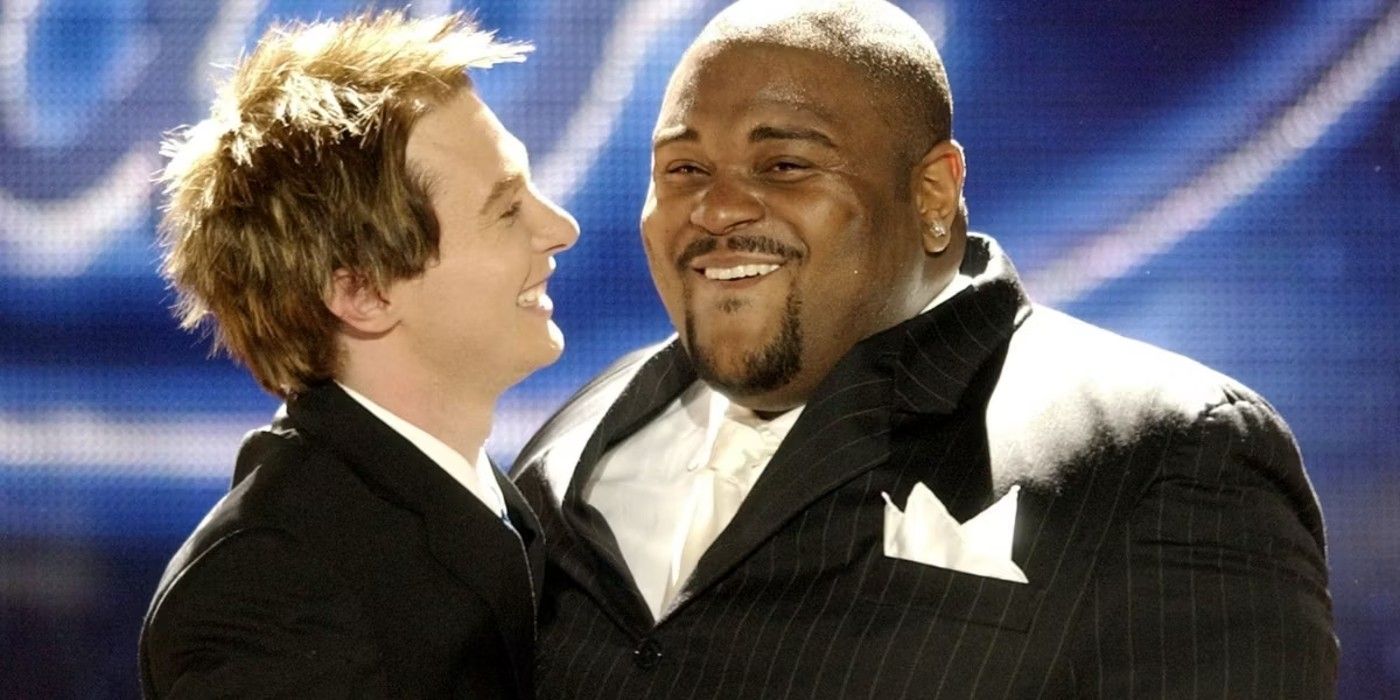 American Idol Season 2 Contestants Clay Aiken and Ruben Studdard During The Finale