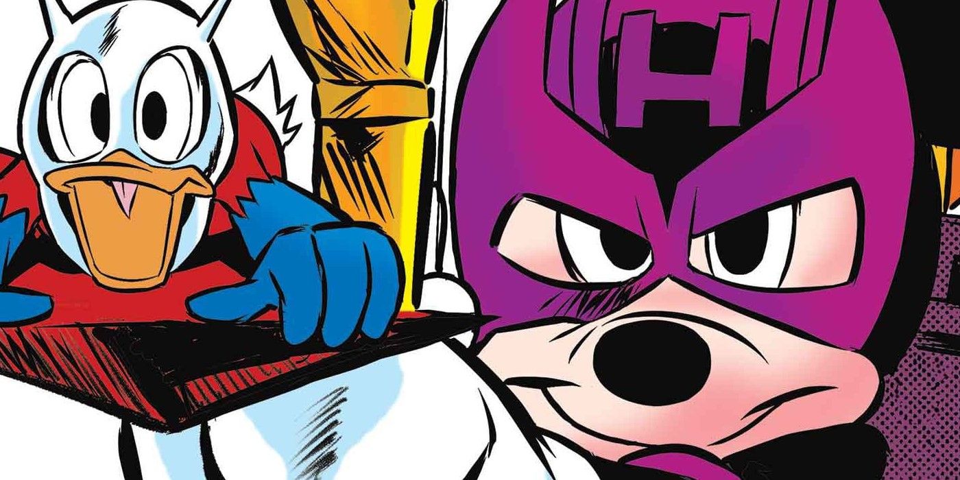 Mickey Mouse and Donald Duck as Hawkeye