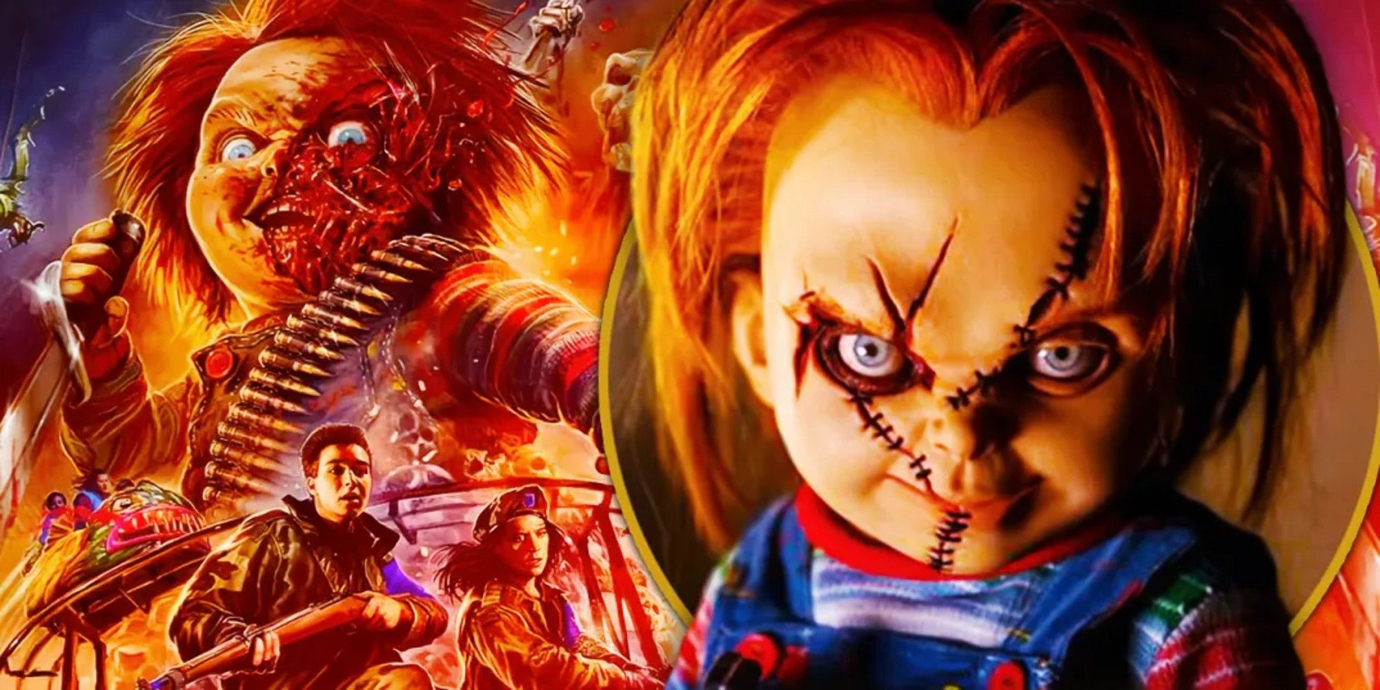 an SR custom image of different images of Chucky the killer doll