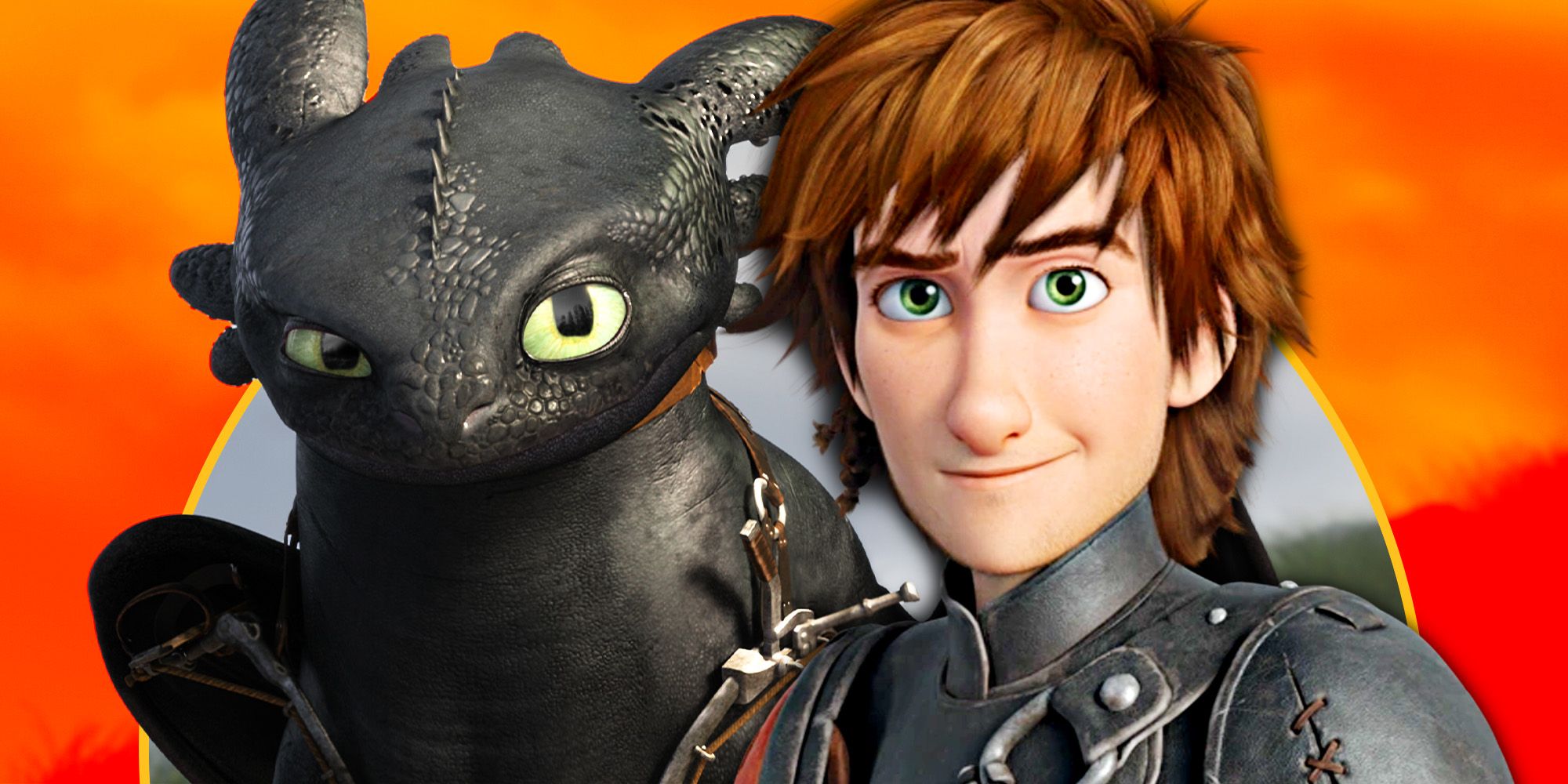 Animated Hiccup and Toothless from How To Train Your Dragon 2