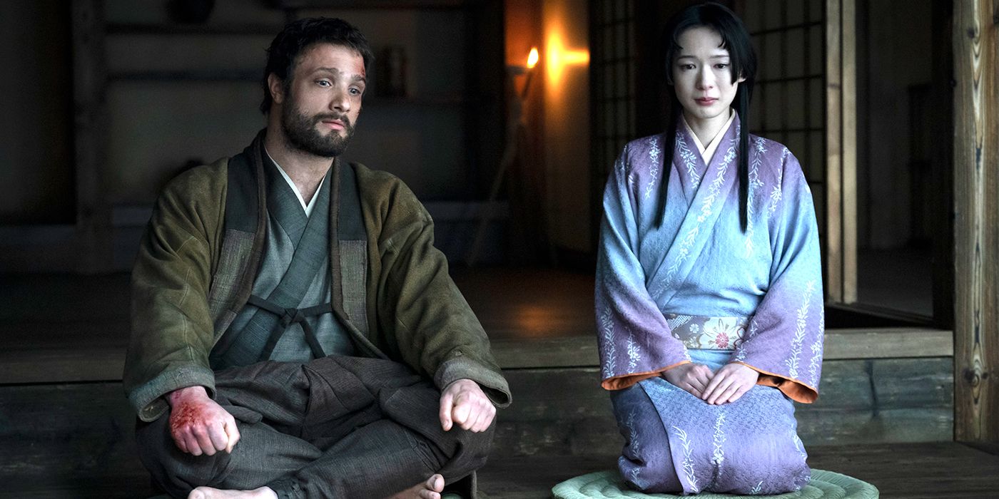 Anjin and Fuji reflecting on Mariko's death in Shogun episode 10