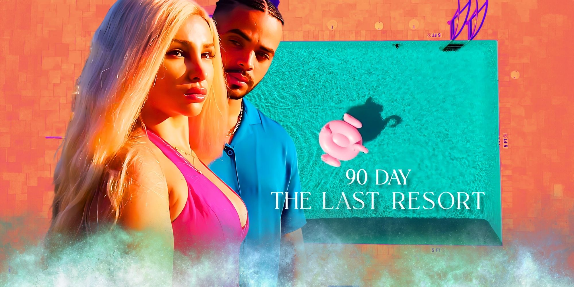 Rob & Sophie from 90 day fiance with tropical background