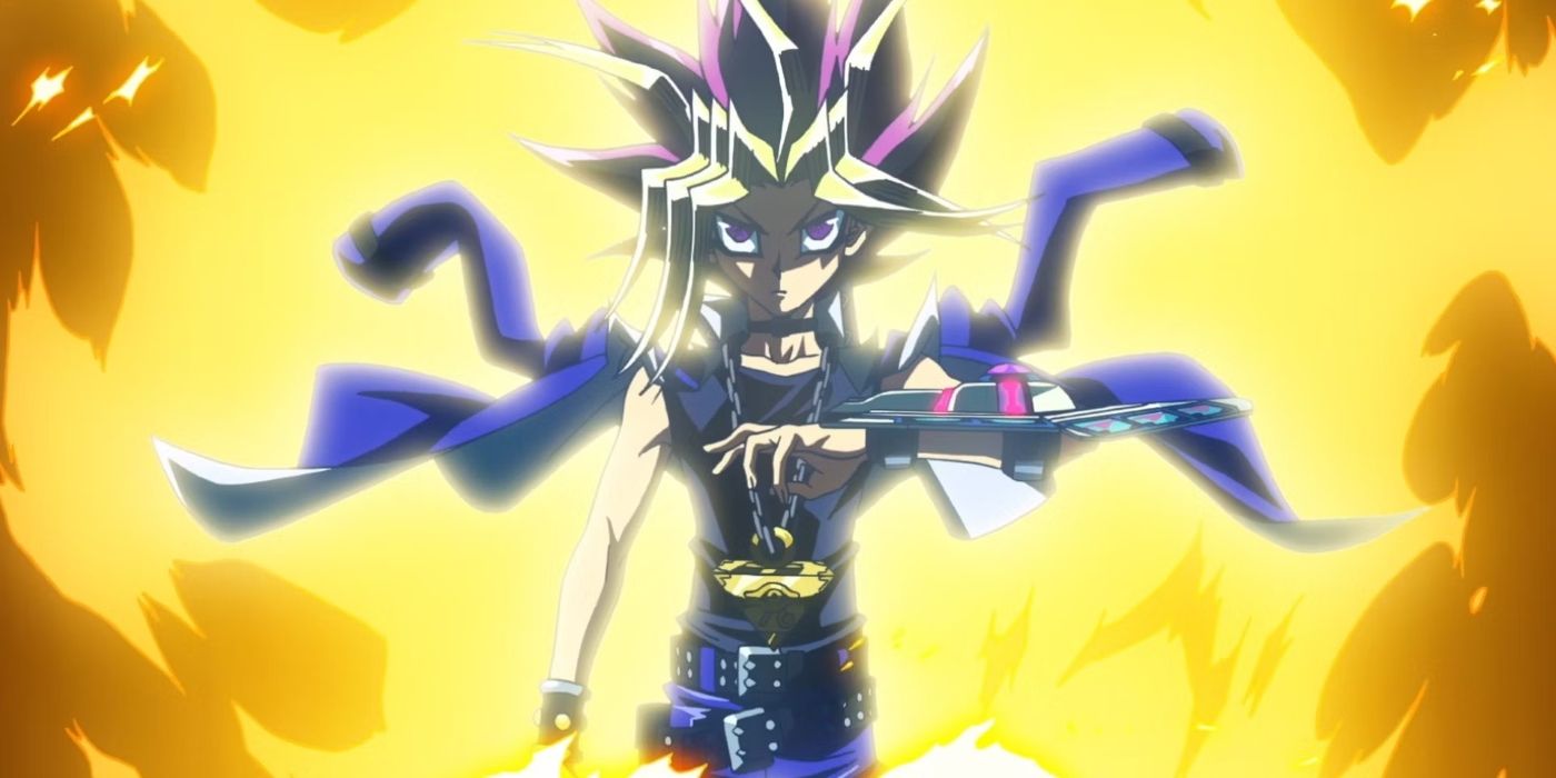 Atem returing from the afterlife and entering Yugi's body