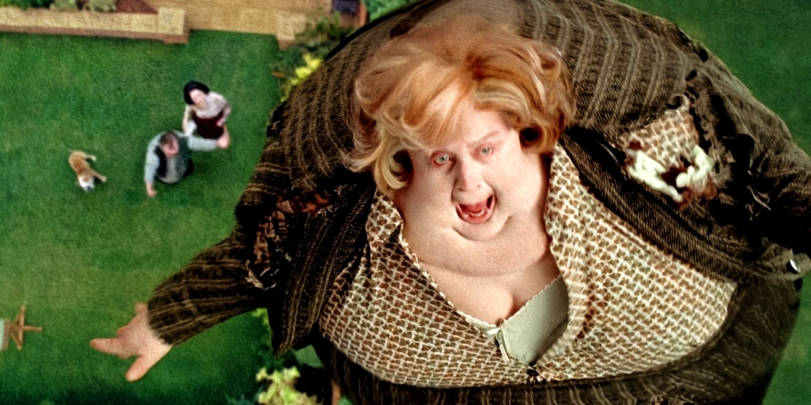 Aunt Marge floating up to the sky in Harry Potter and the Prisoner of Azkaban