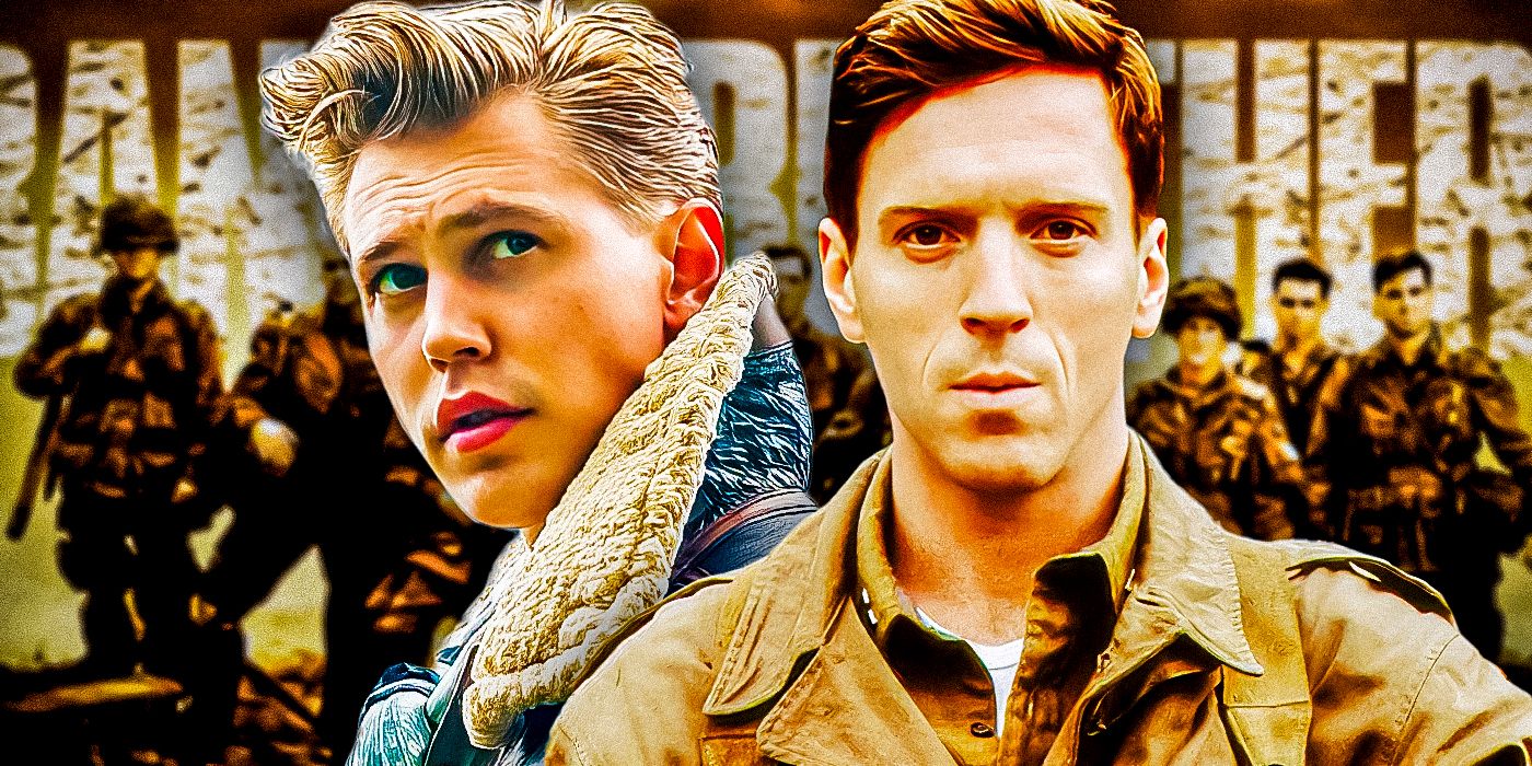(Austin-Butler-as-Maj.-Gale-'Buck'-Cleven)-from-Masters-of-the-Air-&-(Damian-Lewis-as-Richard-D