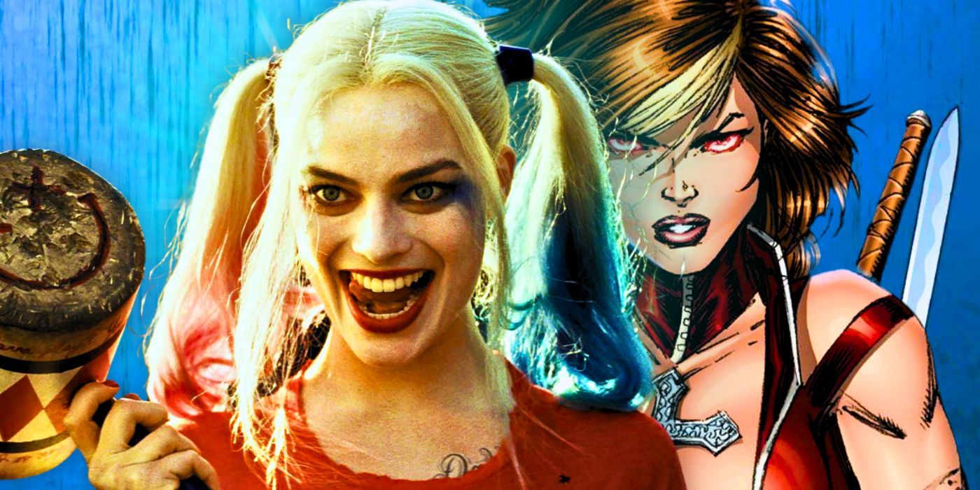 Margot Robbie as Harley Quinn and Avengelyne in the comics.