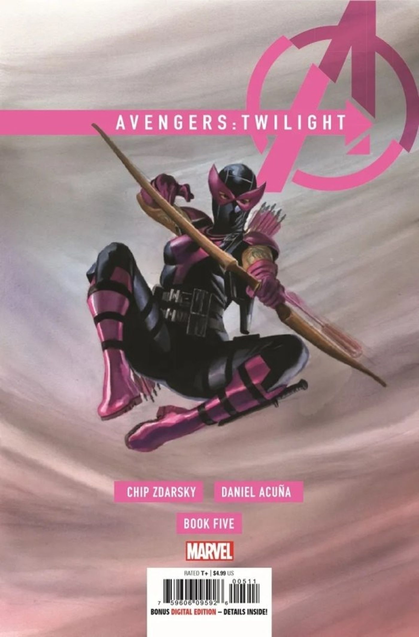 Arte da capa de Vingadores: Crepúsculo #5 com Hawkeye
