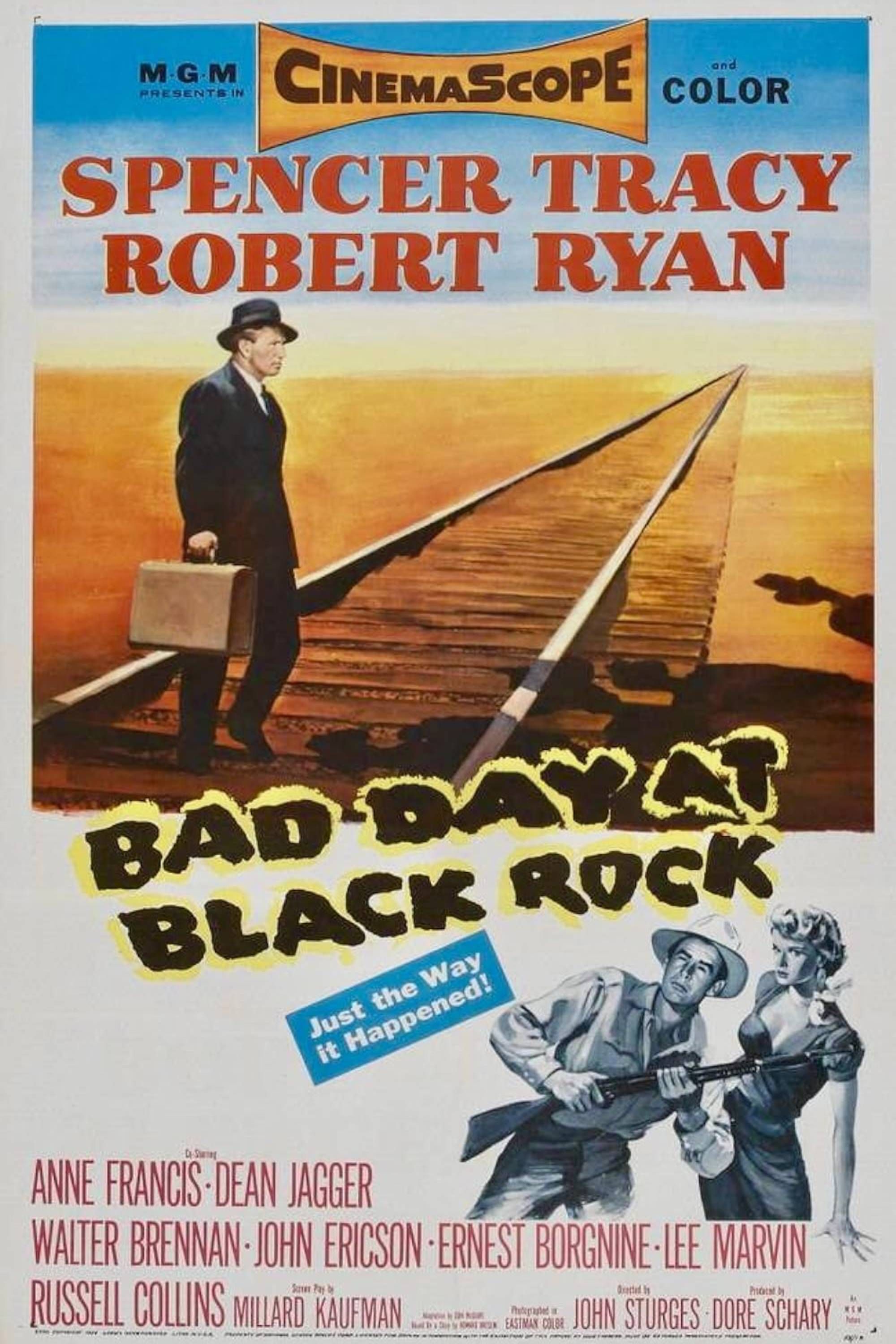Dia Ruim em Black Rock (1955) - Pôster - Spencer Tracy