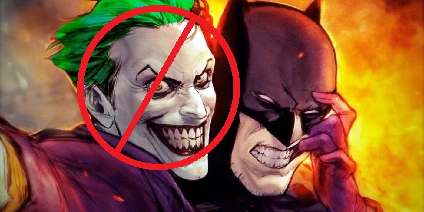 Batman and Joker with Joker's fingers in Batman's mouth 