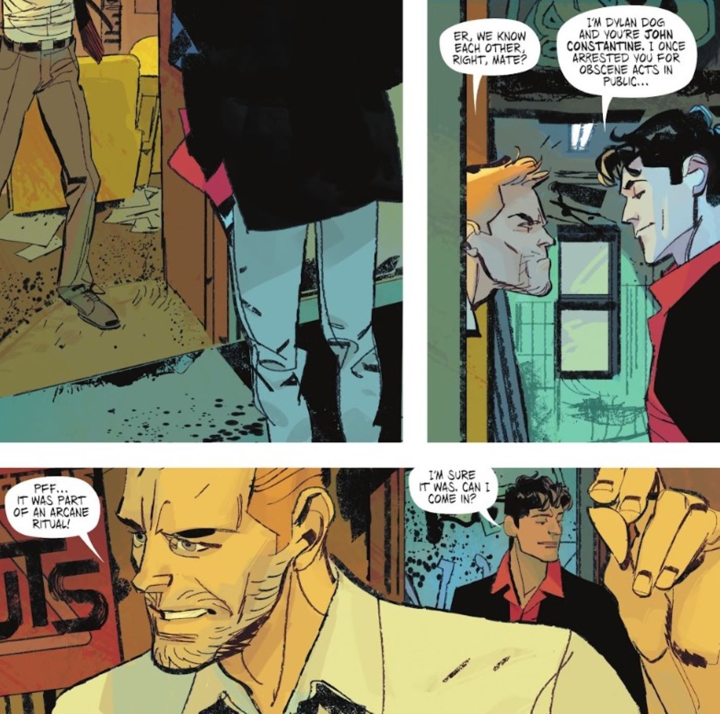 Batman Dylan Dog #2 featuring John Constantine and Dylan Dog
