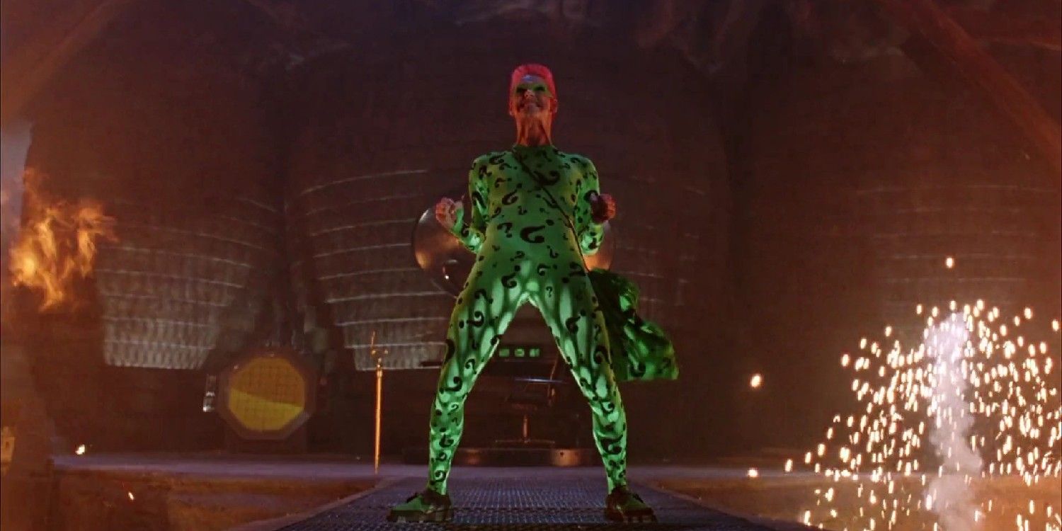 Batman forever, riddler destroying the batcave