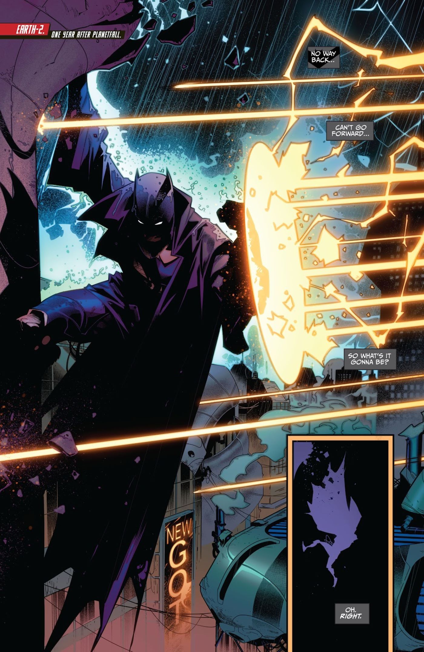 Campo de força do Batman Nightwing Golden Batsuit Dick Grayson Earth-2