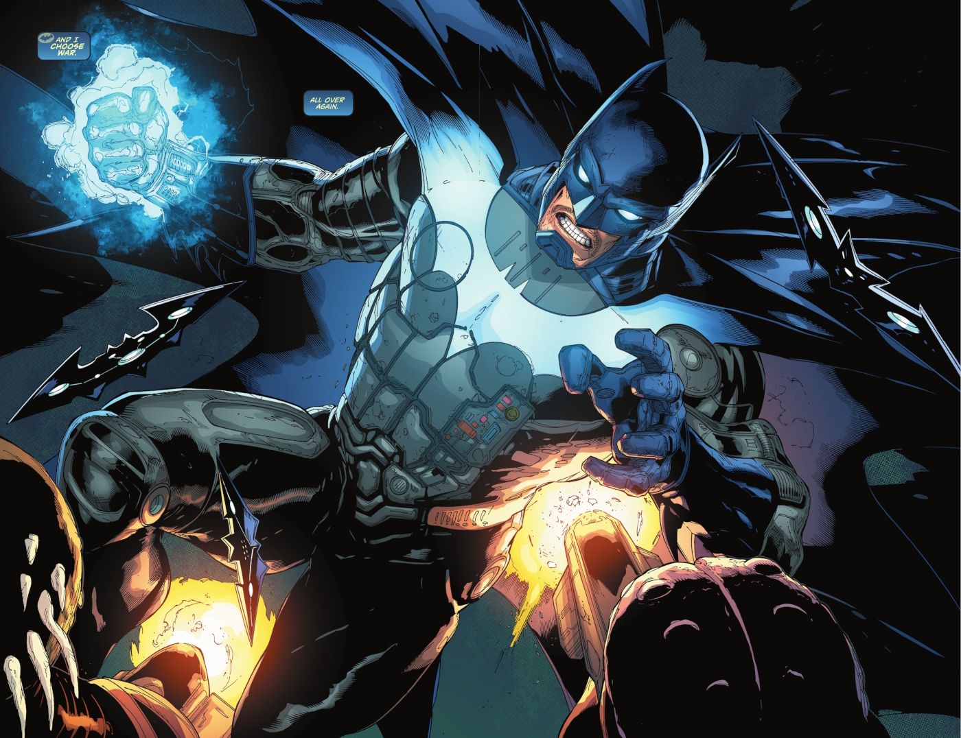 Batman mostra seu novo traje lutando contra alienígenas