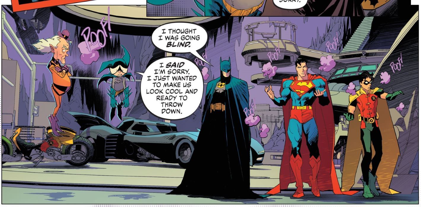 Batman Superman World's Finest #26 con Batman enfadándose con Bat-Mite parte 2