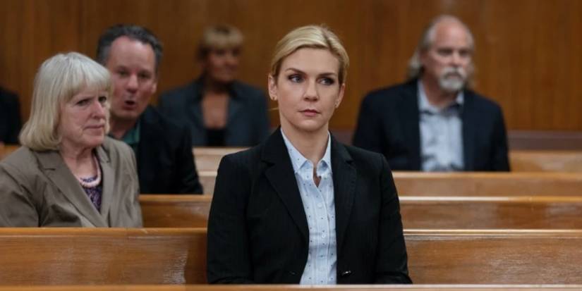 Kim sitting in court in Better Call Saul season 5 episode Namaste 