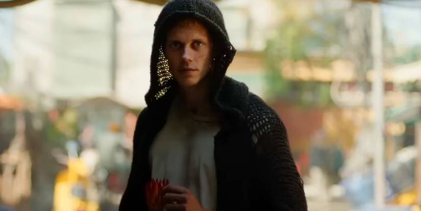 Bill Skarsgard as Boy in a Hood in Boy Kills World