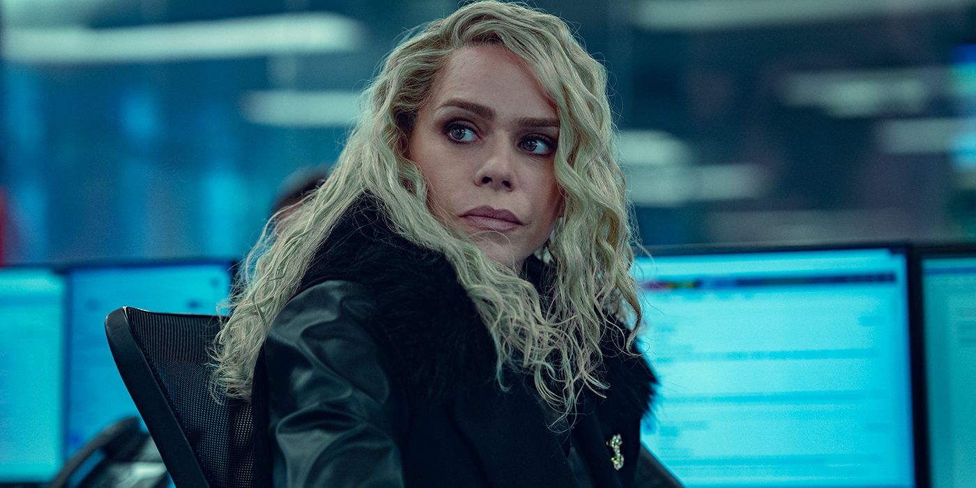 Billie Piper como Sam McAlister na redação do Newsnight em Scoop