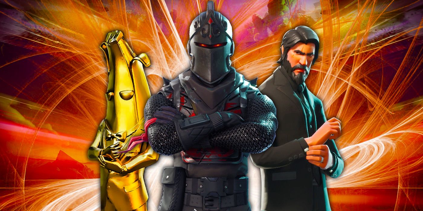Black Knight, Golden Agent Peely, The Reaper skins in Fortnite