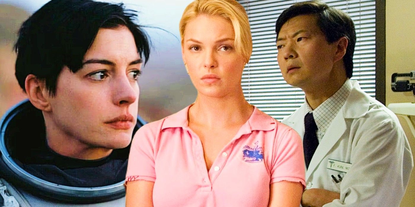Blended image of Anne Hathaway and Katherine Heigl and Ken Jeong in Knocked Up