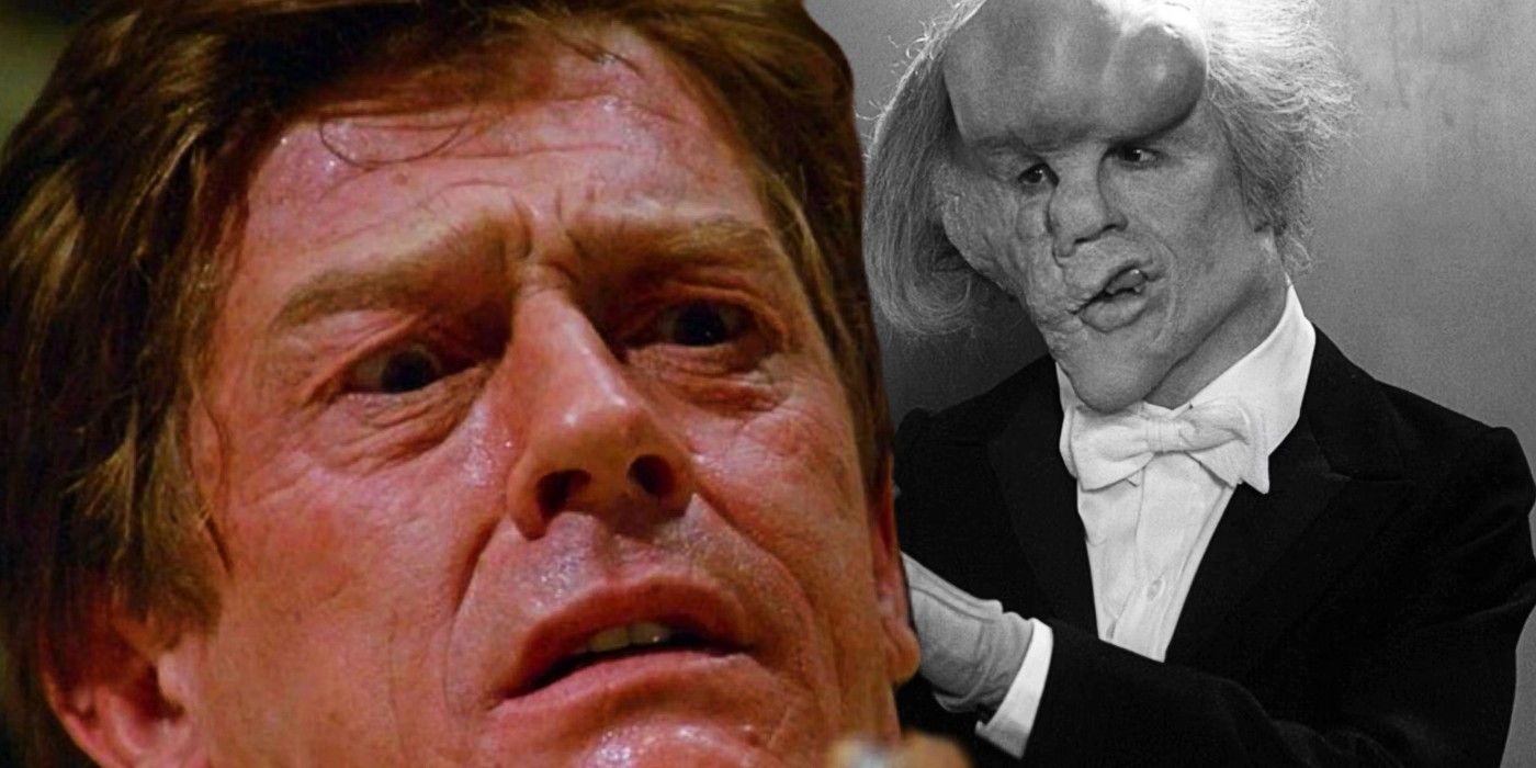 Blended image of John Hurt in Spaceballs and The Elephant Man