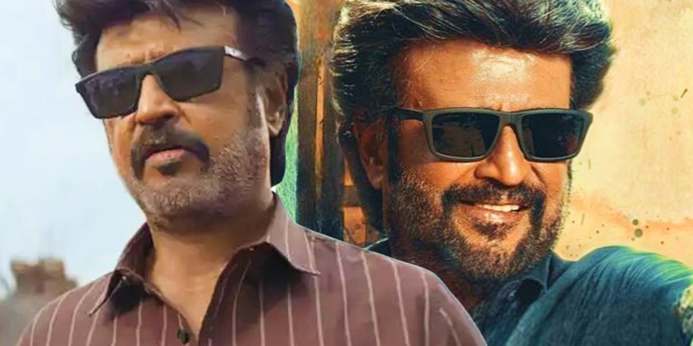 Blended image of Rajinikanth in the Vattaiyan teaser trailer and an early poster of the movie