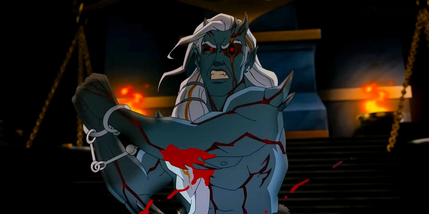 Serafim com as mãos acorrentadas no trailer da 2ª temporada de Blood of Zeus