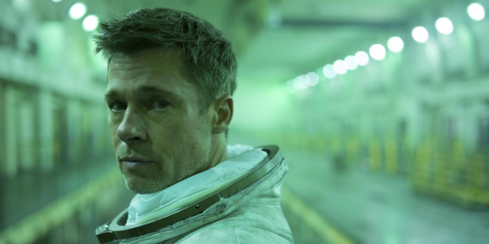 Brad Pitt wearing a space suit in Ad Astra