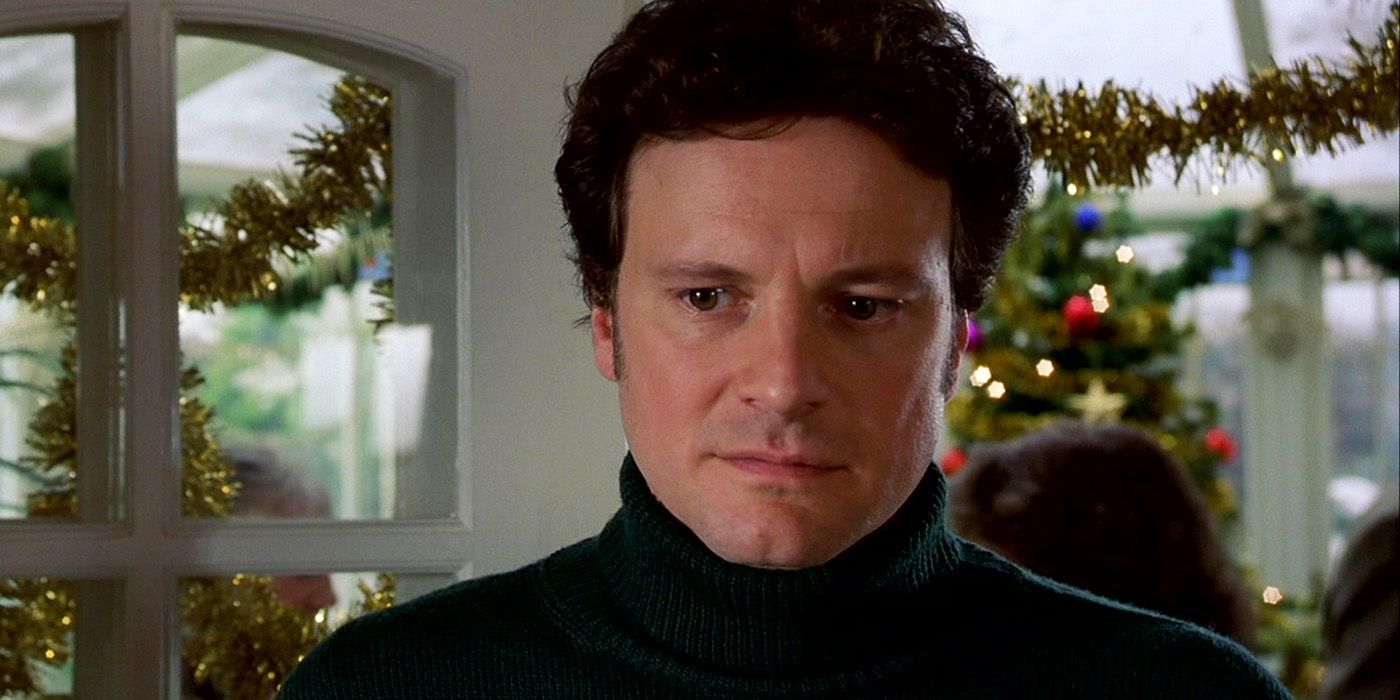 Diário de Bridget Jones Colin Firth como Mark Darcy na festa de Natal