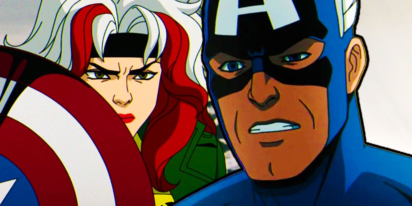 Captain America and Rogue fighting in X-Men '97 episode 7