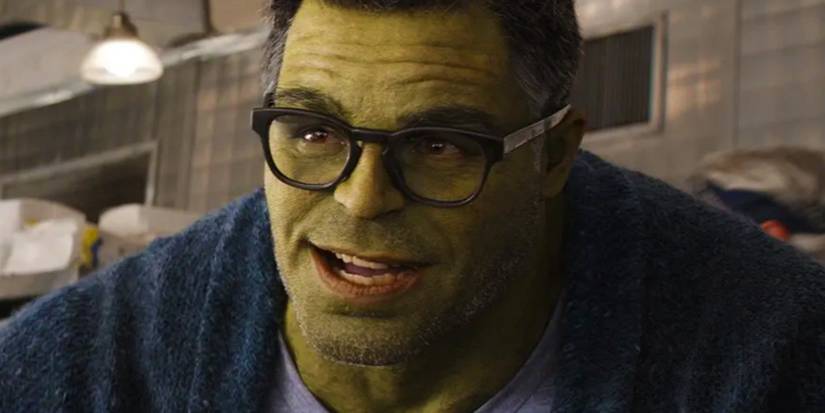 Smart Hulk in Endgame looking happy in a diner
