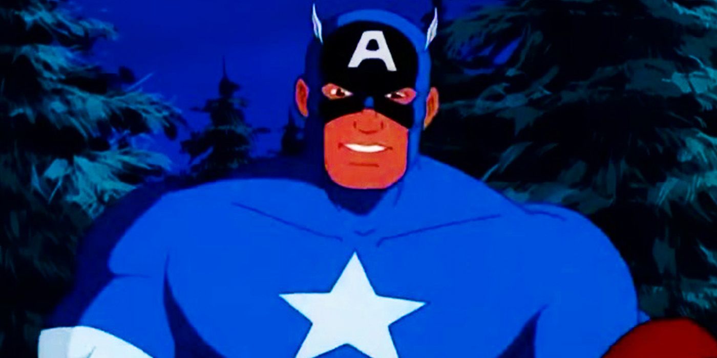 Captain America in full costume in X-Men The Animated Series