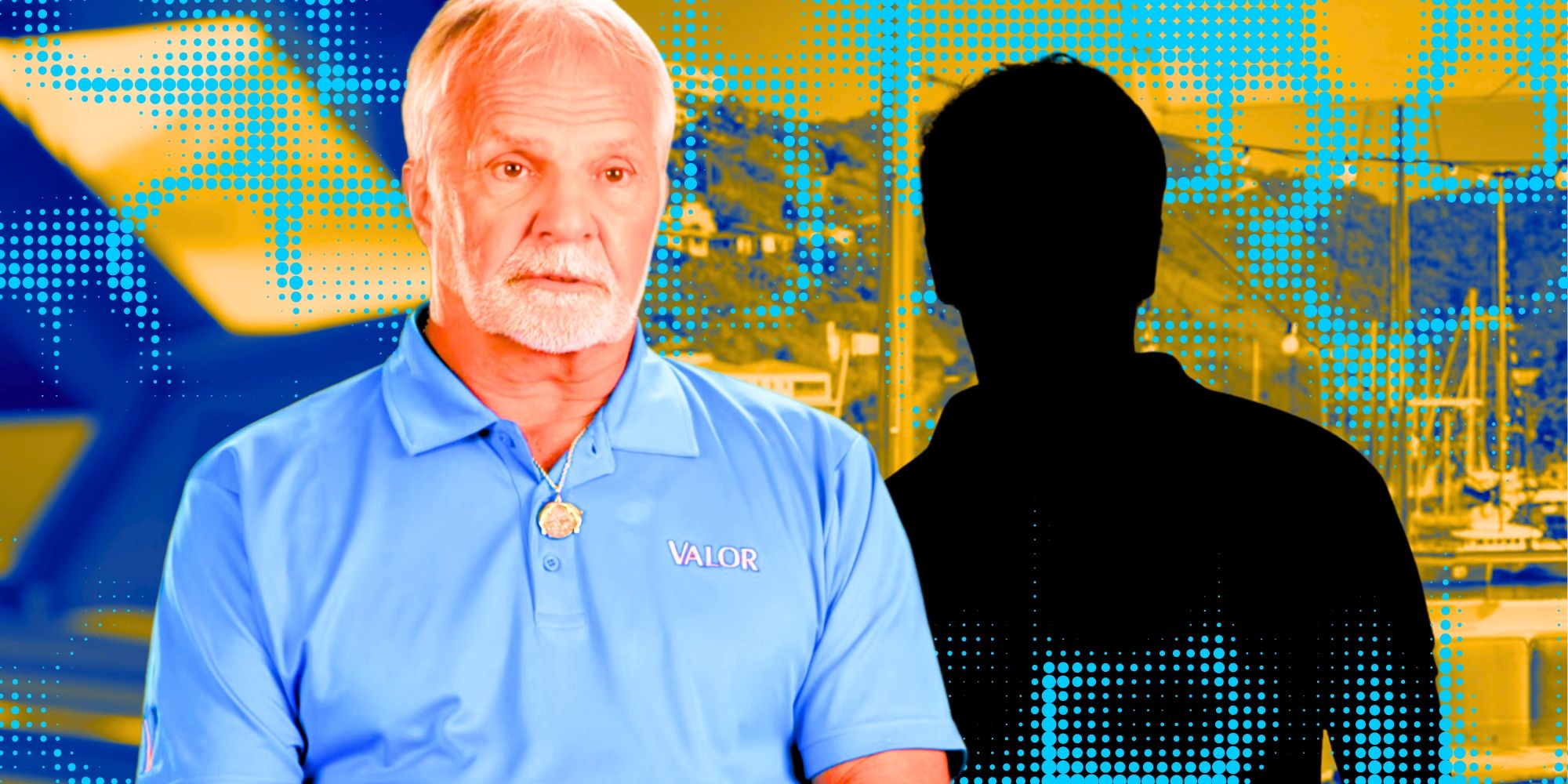 Below Deck&rsquo;s Captain Lee, with a silhouette of a man