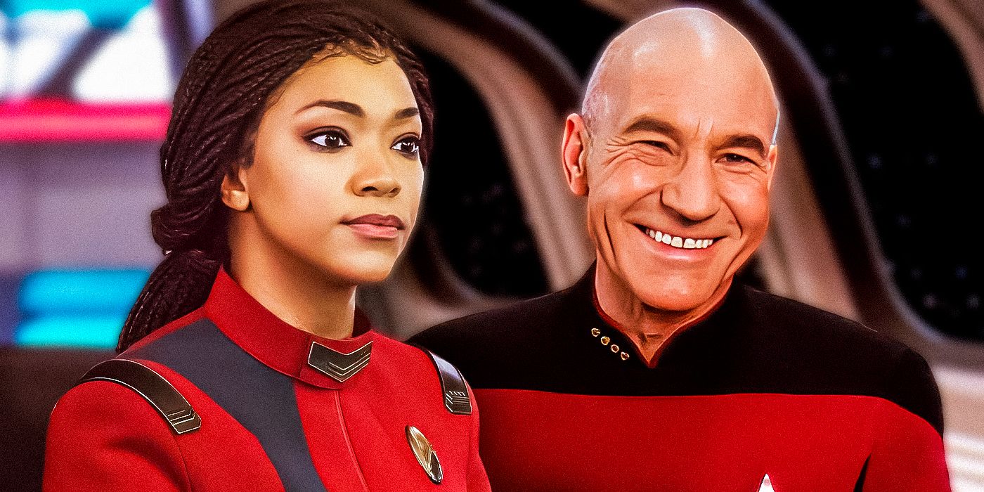 Michael Burnham from Star Trek Discovery and Captain Picard from TNG