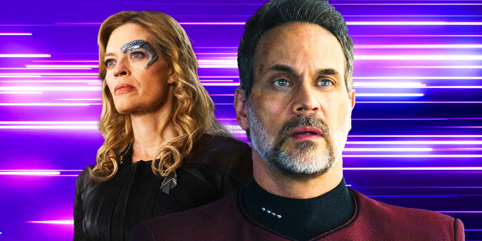 Captain Seven of Nine and Captain Liam Shaw from Star Trek Picard