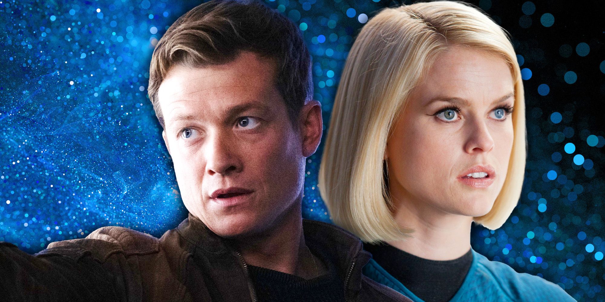 Carol Marcus (Alice Eve) from Star Trek Into Darkness and Jack Crusher (Ed Speleers) from Star Trek- Picard