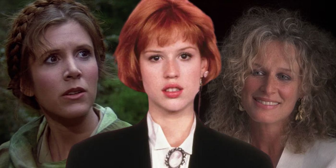 Carrie Fisher, Molly Ringwald, and Glenn Close.