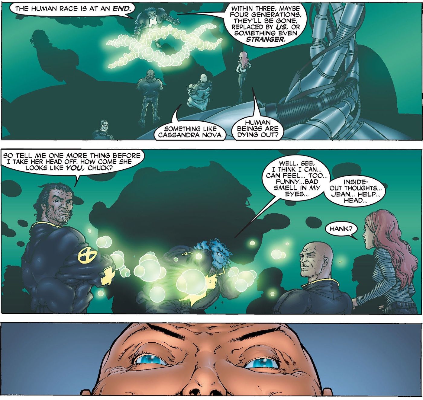 Cassandra Nova é verdadeiramente o oposto sombrio de <b>Xavier</b>.