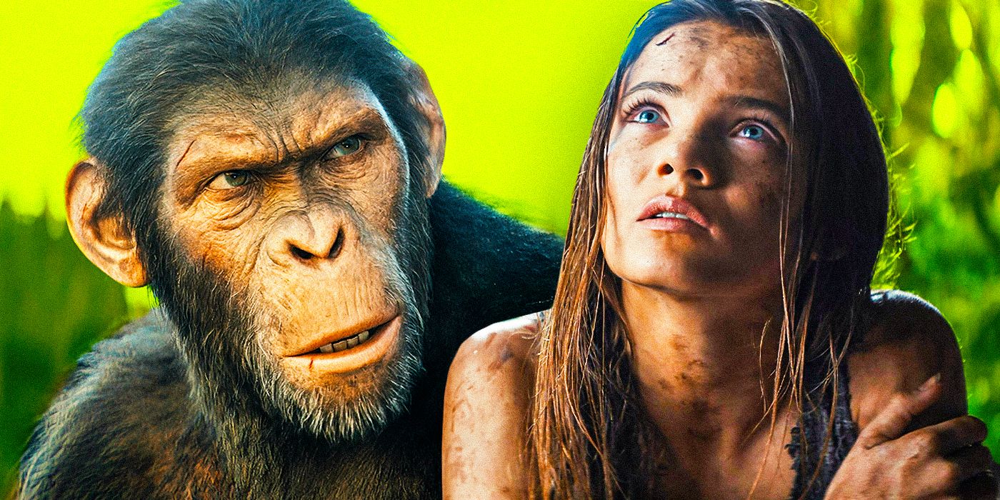 Noa and Freya Allan's character in Kingdom of the Planet of the Apes
