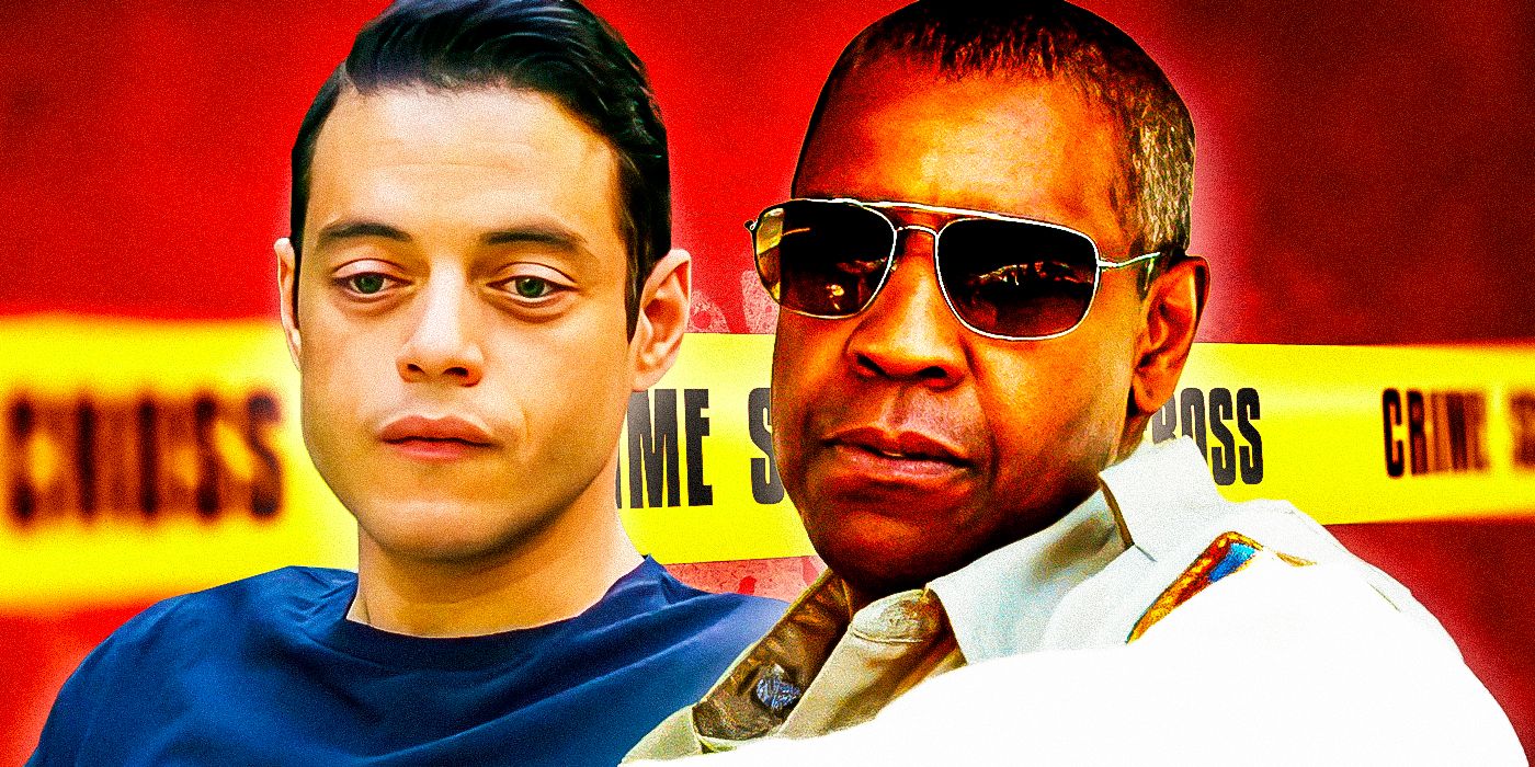 A custom image of Rami Malek as Baxter and Denzel Washington as Deacon in The Little Things