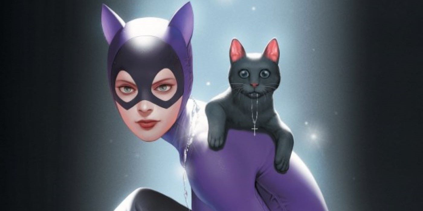 Catwoman #64 featuring a cat