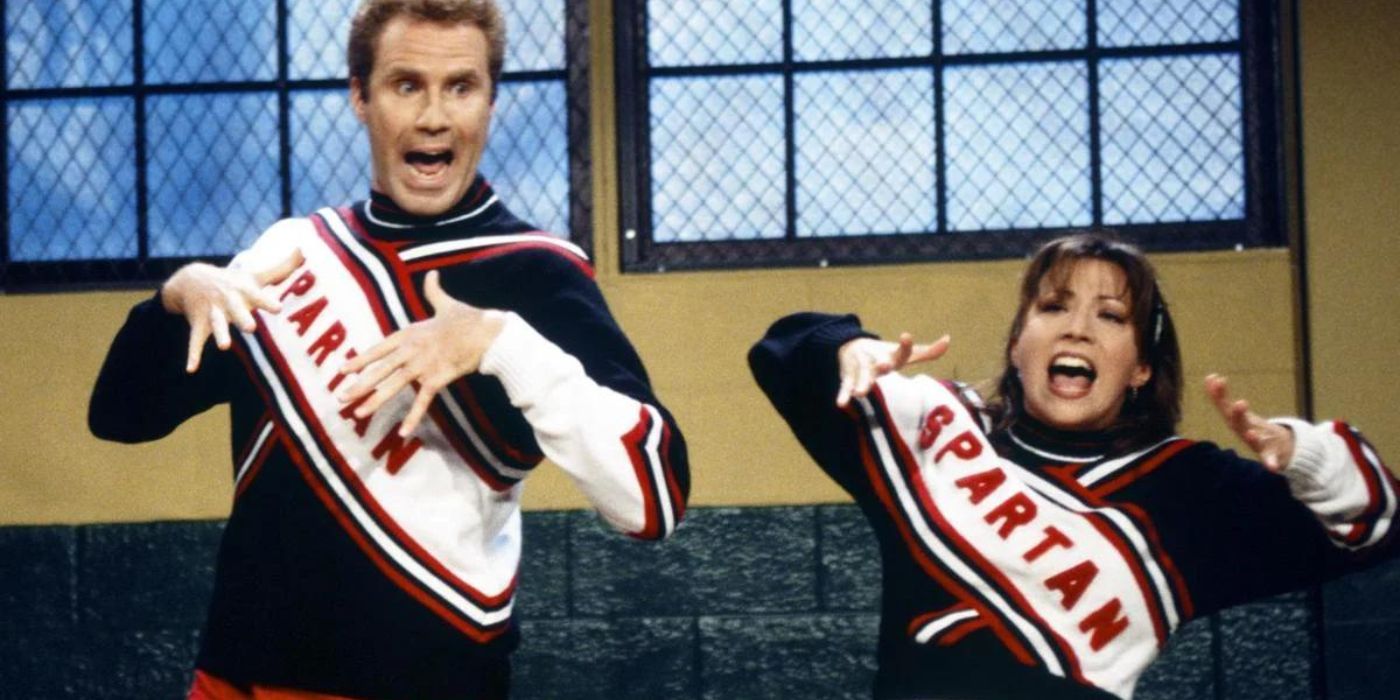 Cheri Oteri and Will Ferrell as Spartan cheerleaders