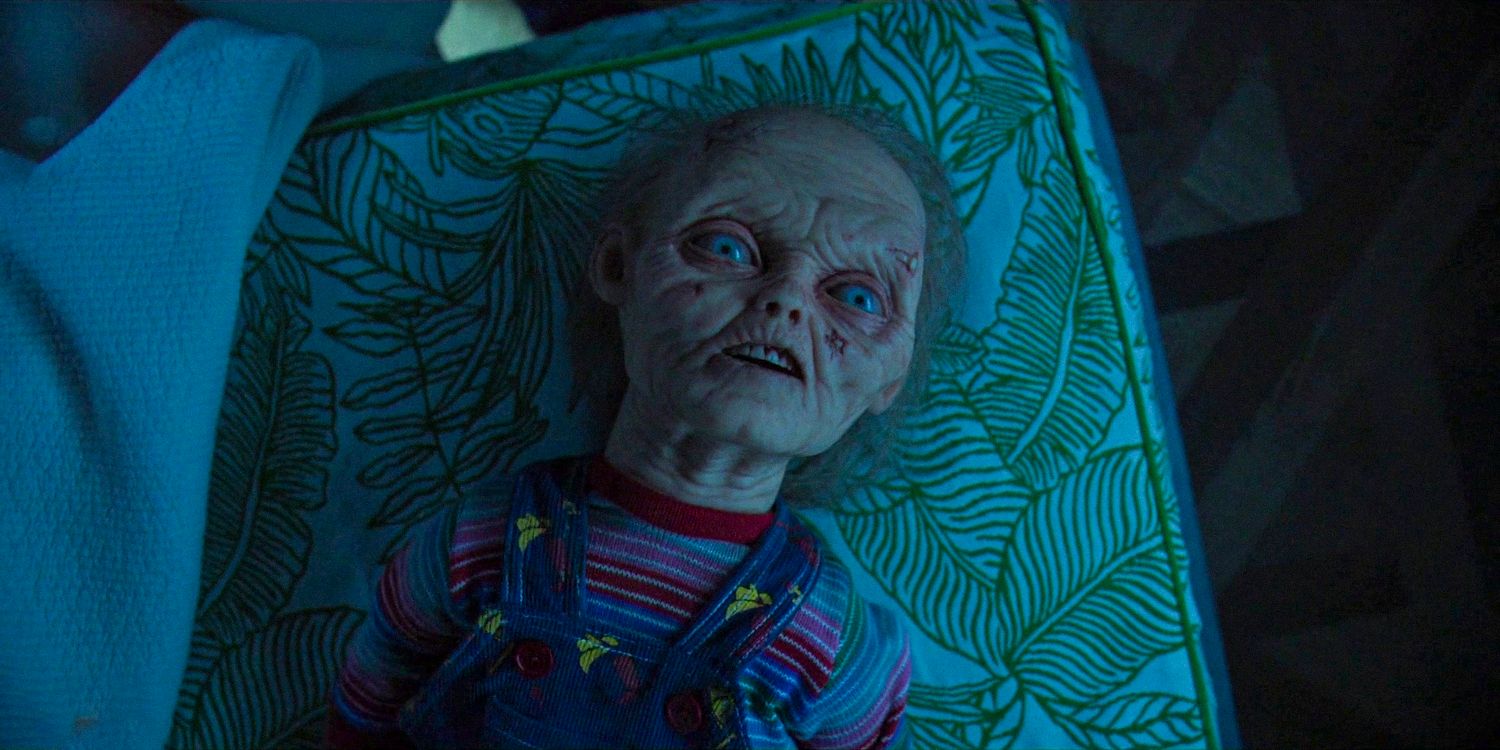 Chucky lying on Joseph's bed in Chucky season 3 part 2