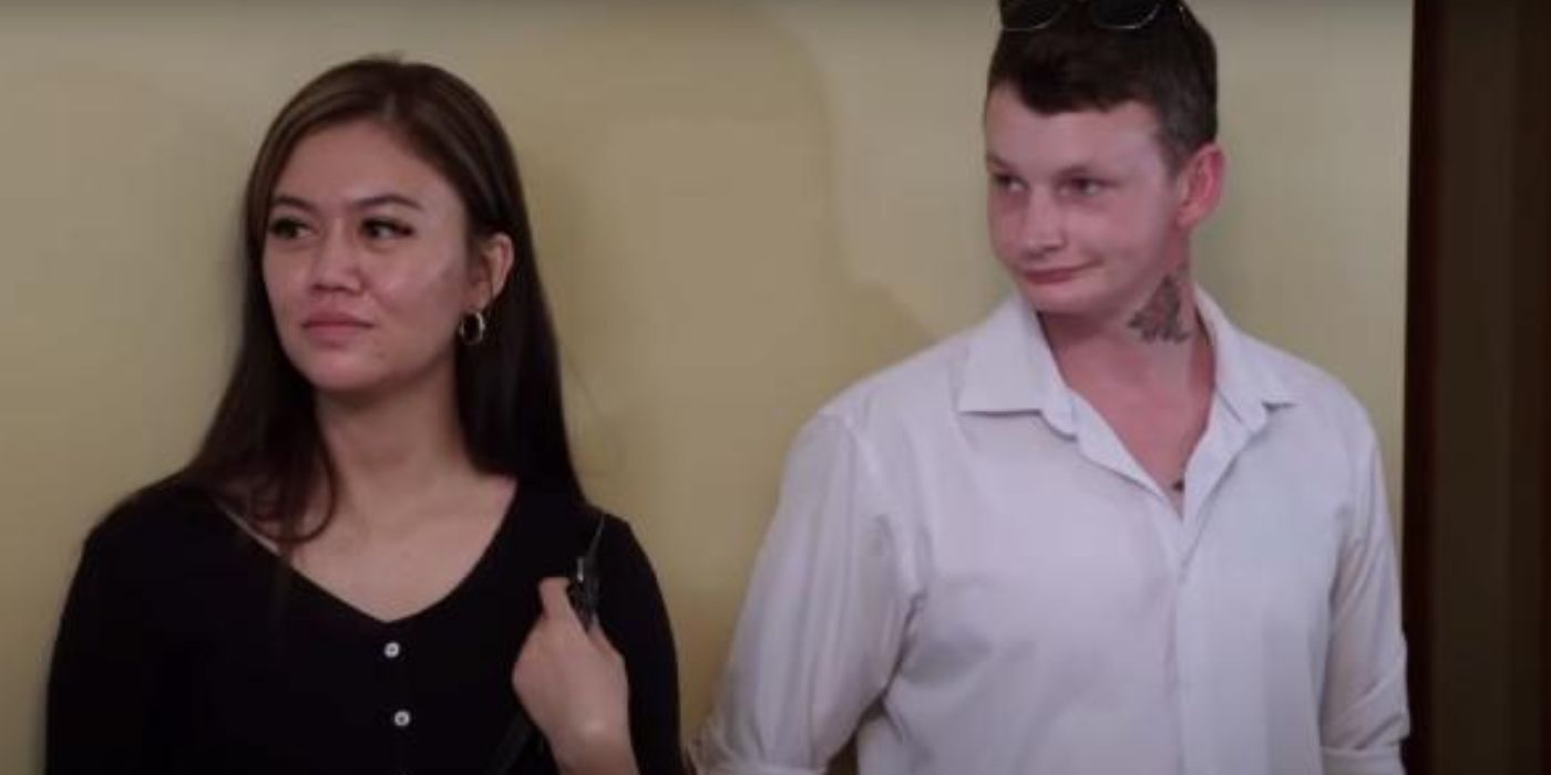 Citra in black top and Sam in white shirt In 90 Day Fiance in still from season 10