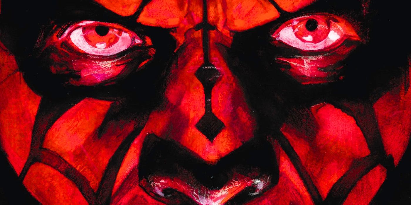 Close-Up Of Darth Maul Cover Art Custom Star Wars Image