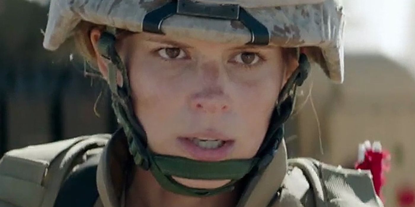 Close-up of Megan (Kate Mara) in Megan Leavey