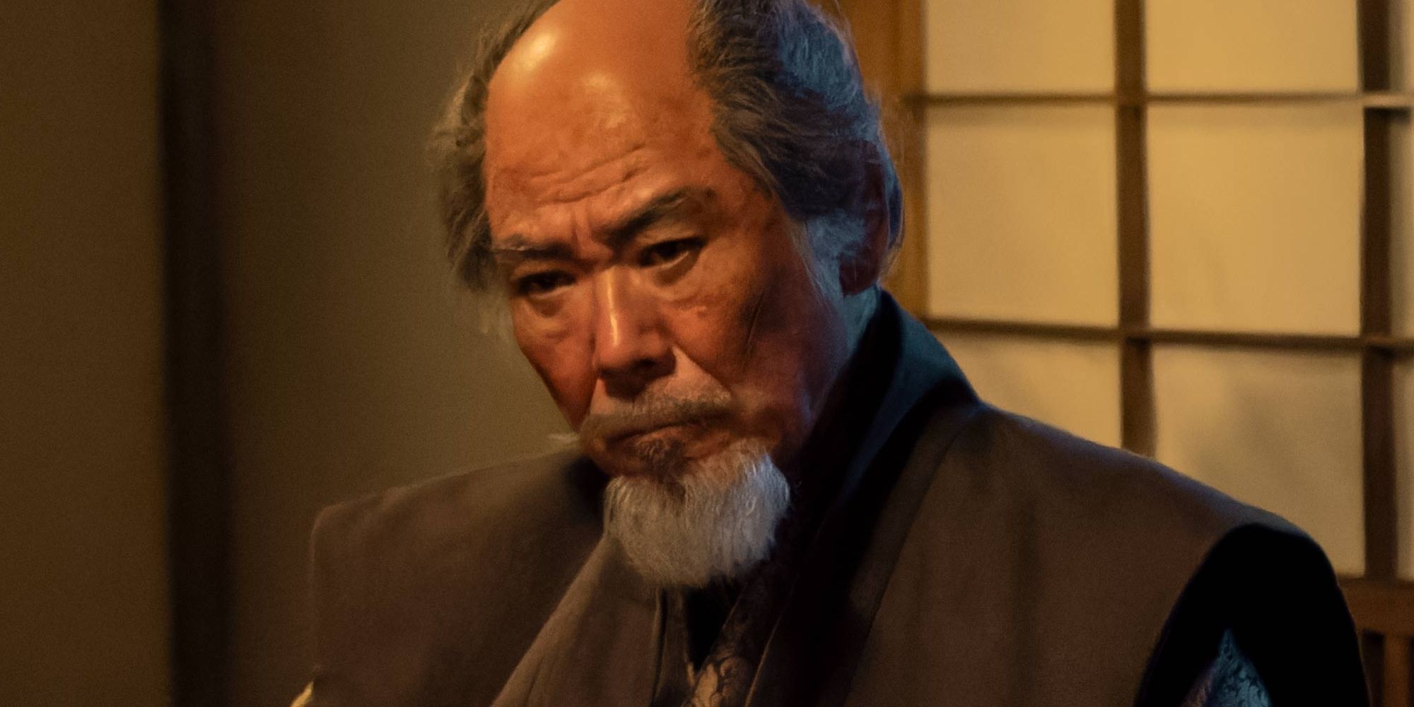 Closeup of Toda Buntaro in Shogun episode 8