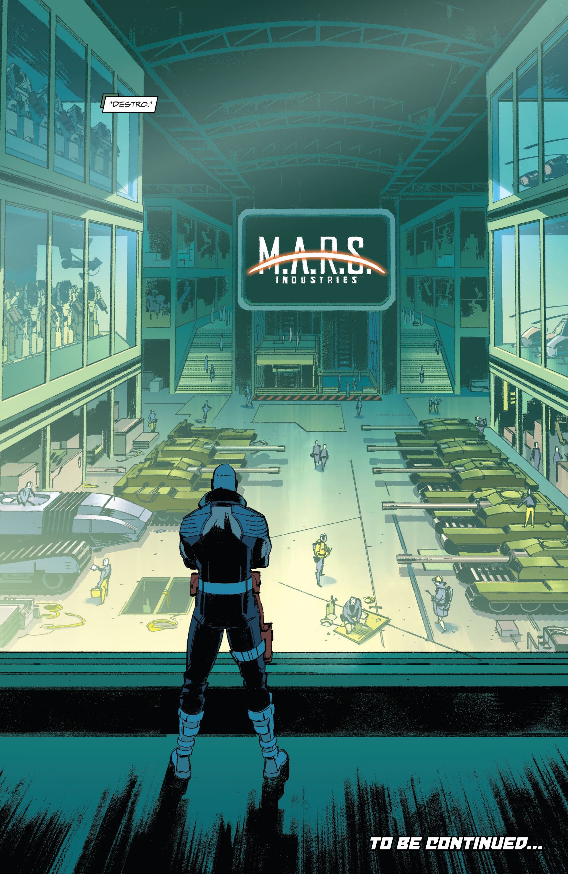 Cobra Commander #4 Destro looks over his arsenalCobra Commander #4, Destro looks over his arsenal of Transformers-tech based weaponry